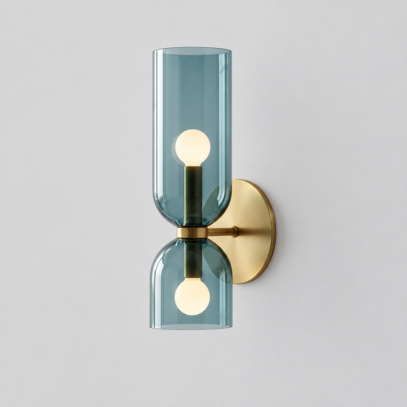 Gentiane — Applique en verre teinté
