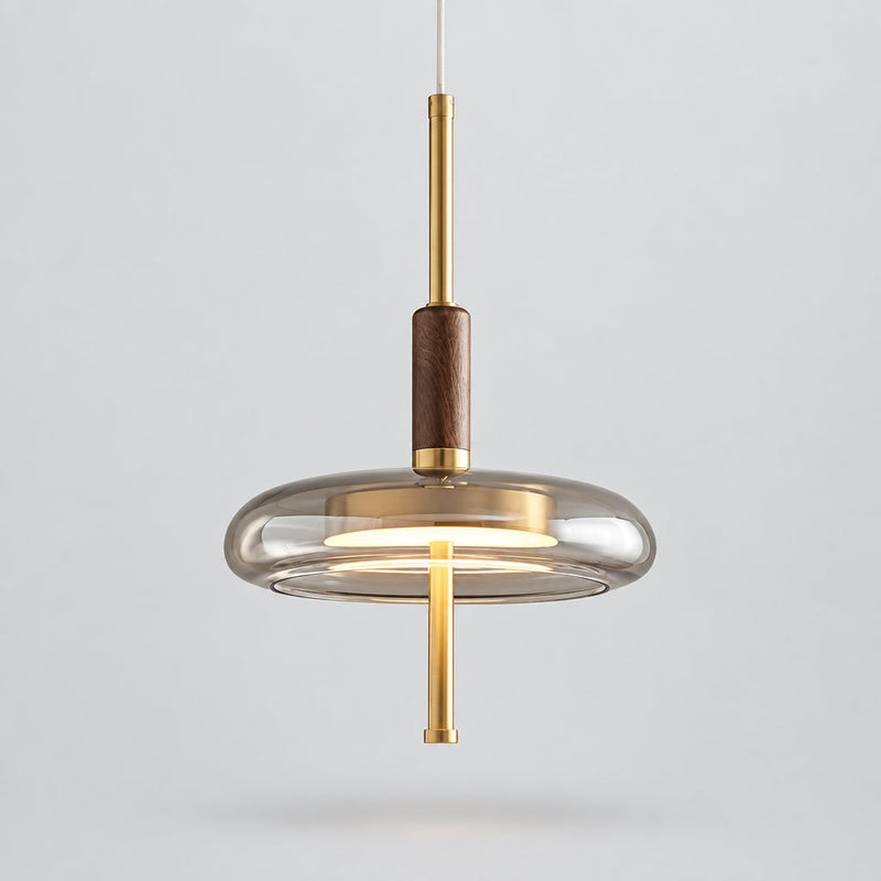 Muscari — Suspension en verre et noyer