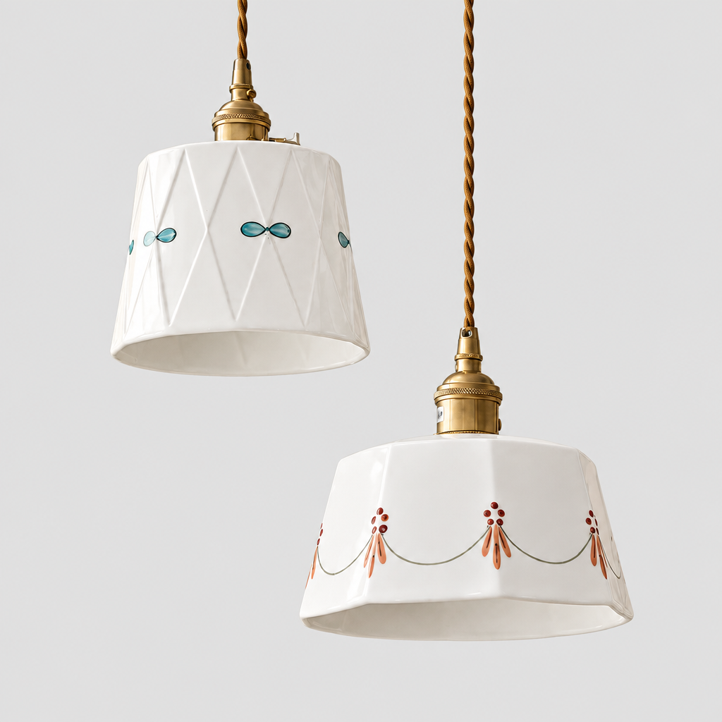 Nigelle — Painted ceramic pendant lamp