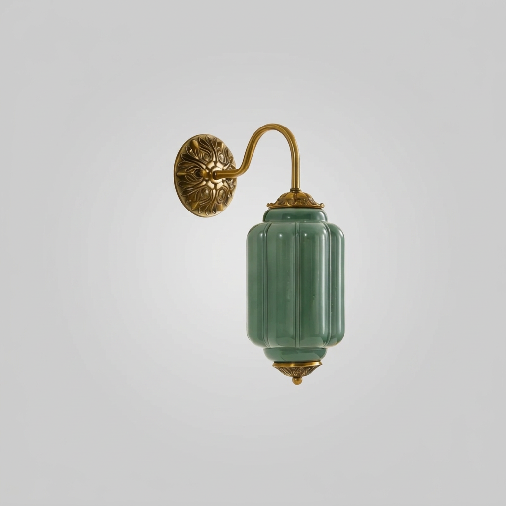 Alchémille — Applique en verre opalin