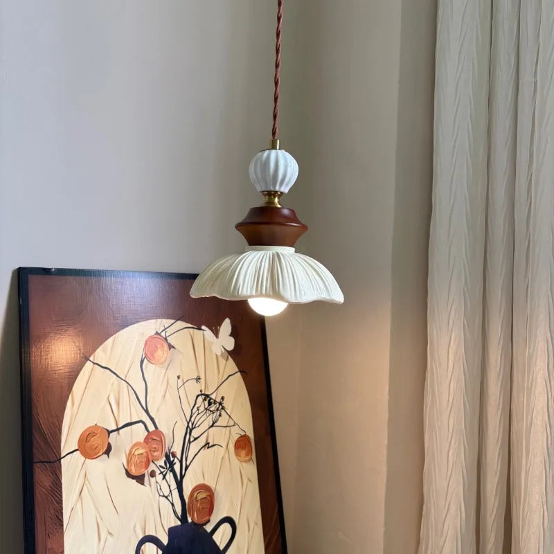 Anémone — Suspension fleur en céramique