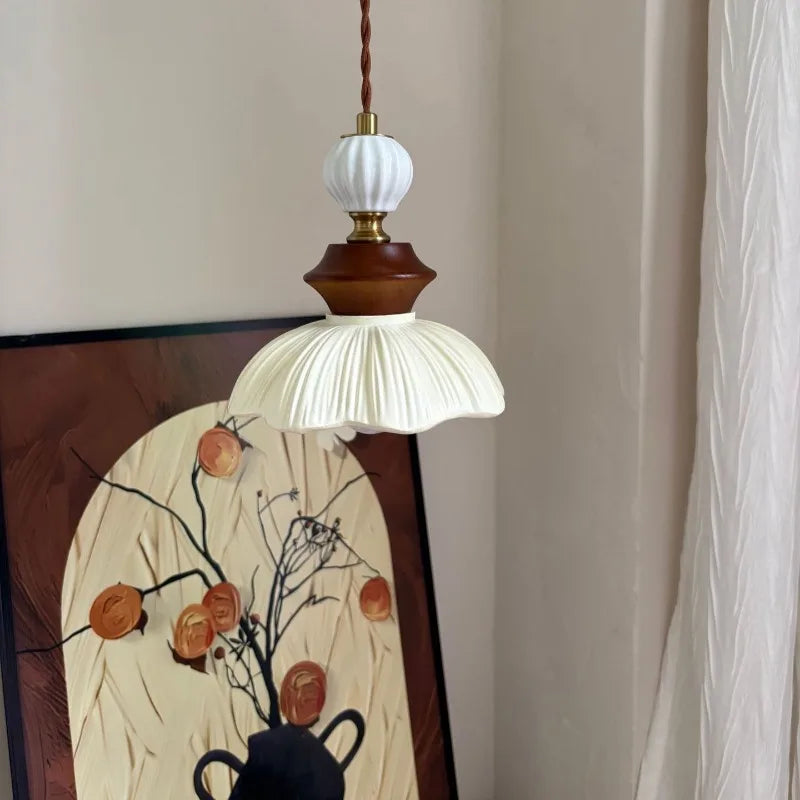 Anémone — Suspension fleur en céramique