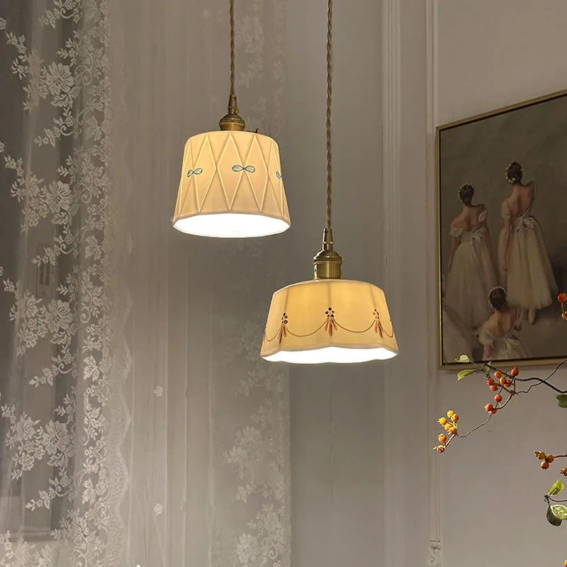 Nigelle — Suspension en céramique peinte — suspension, vue 4