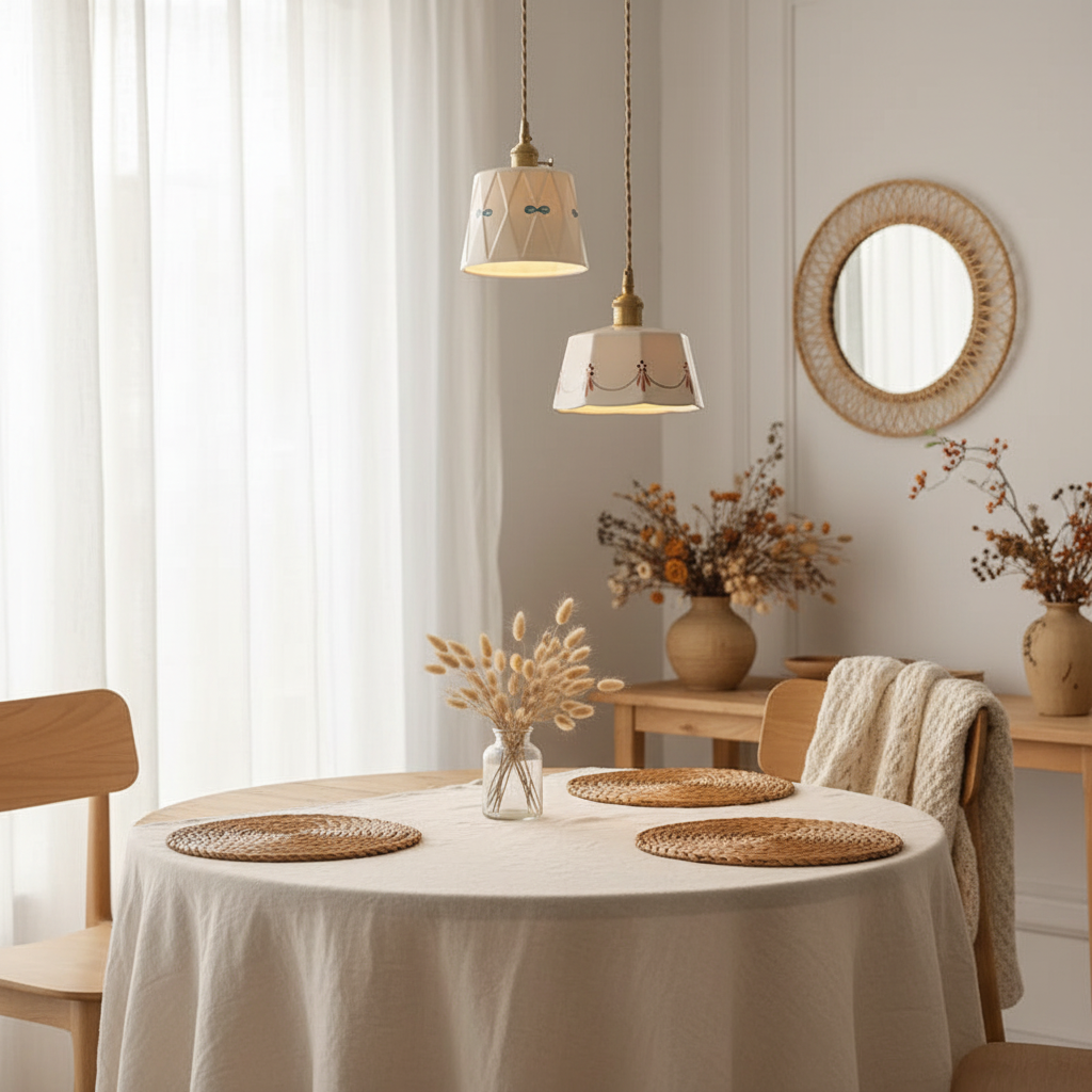 Nigelle — Painted ceramic pendant lamp
