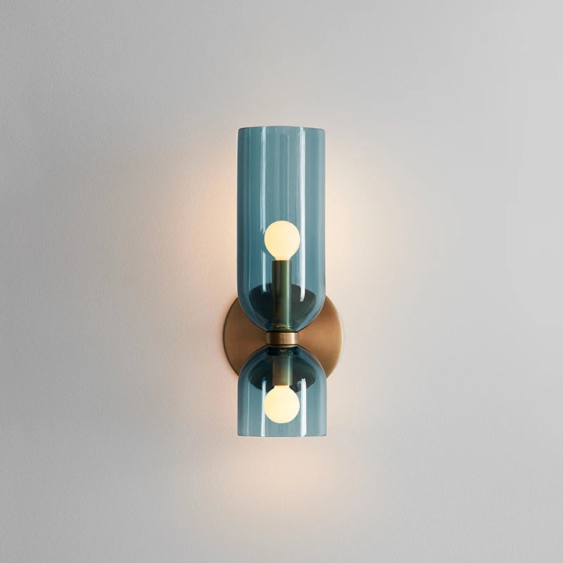 Gentiane — Applique en verre teinté