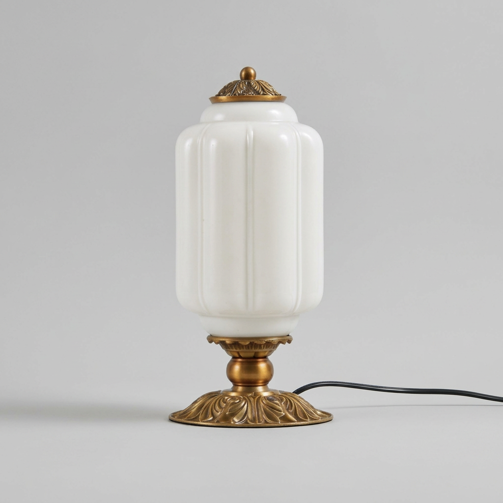Acanthe — Lampe à poser en verre opalin