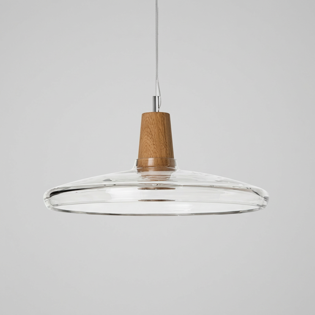 Mélilot — Suspension en verre teinté et bois
