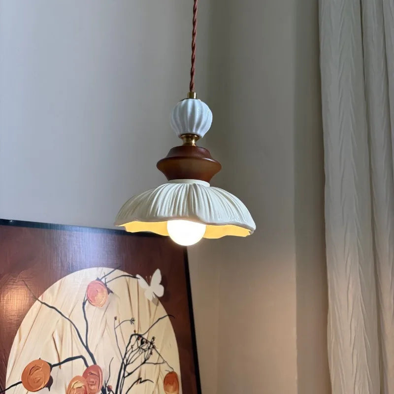 Anémone — Suspension fleur en céramique
