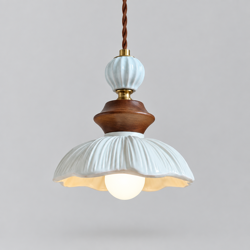 Anémone — Suspension fleur en céramique