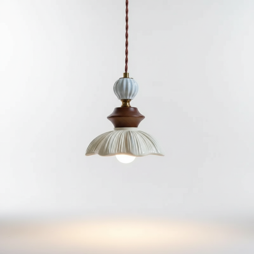 Anémone — Suspension fleur en céramique