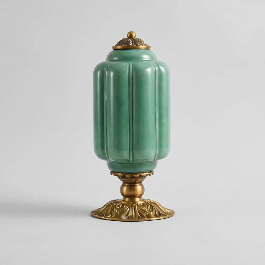 Acanthe — Lampe à poser en verre opalin
