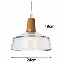 Mélilot — Suspension en verre teinté et bois