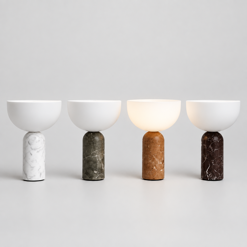 Angélique en marbre blanc, gris, rouge et noir