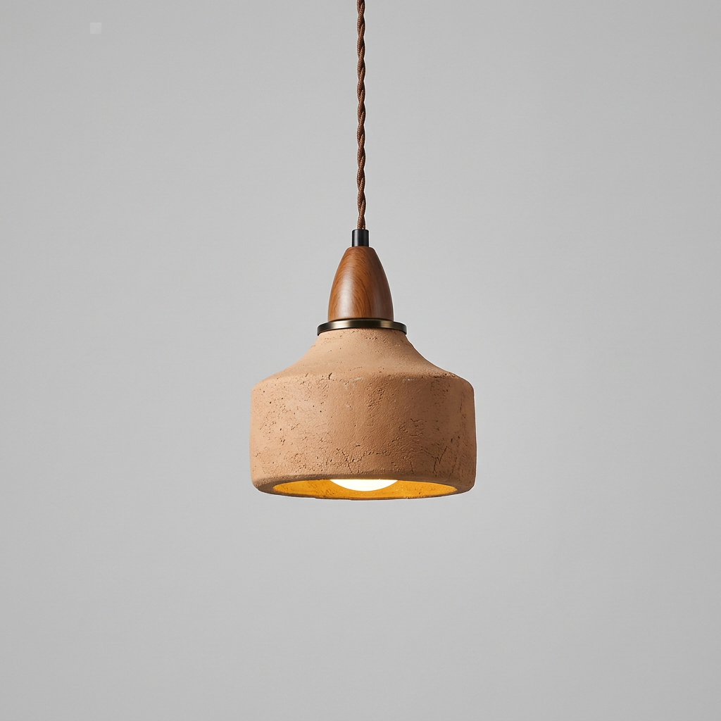 Myosotis, suspension en céramique, packshot sur fond gris clair