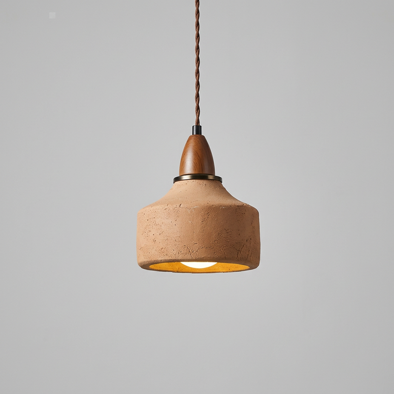 Myosotis, suspension en céramique, packshot sur fond gris clair