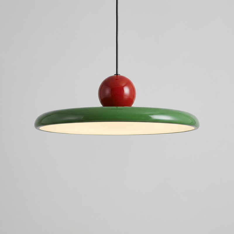Cosmos, suspension disque LED, packshot sur fond gris clair