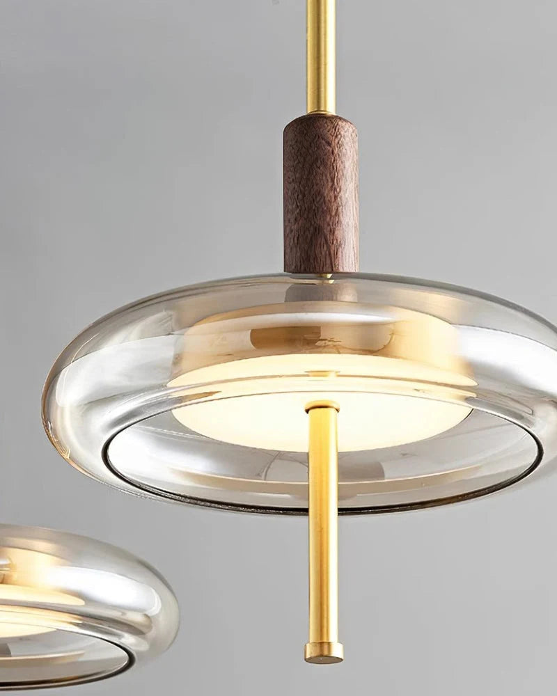 Muscari — Suspension en verre et noyer