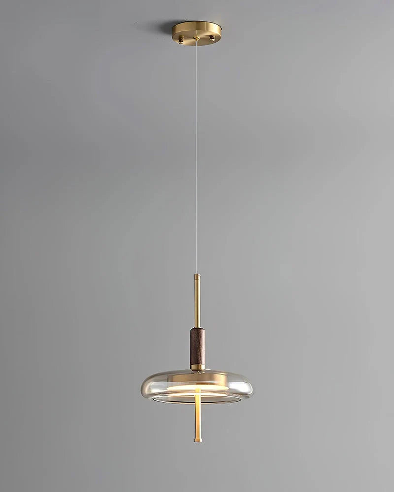 Muscari — Suspension en verre et noyer