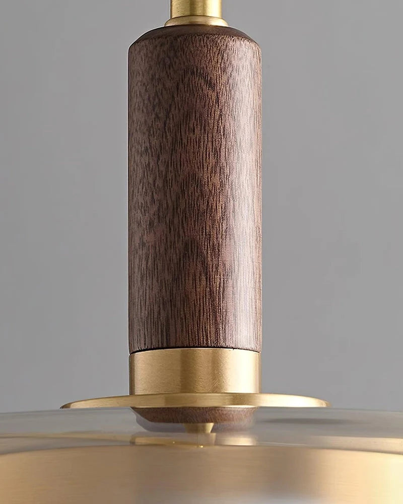 Muscari — Suspension en verre et noyer
