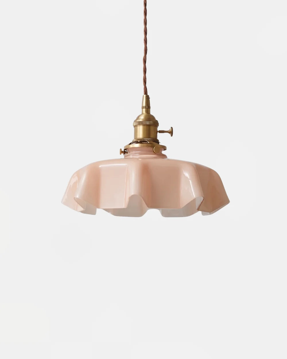 Pivoine — Suspension en verre festonné