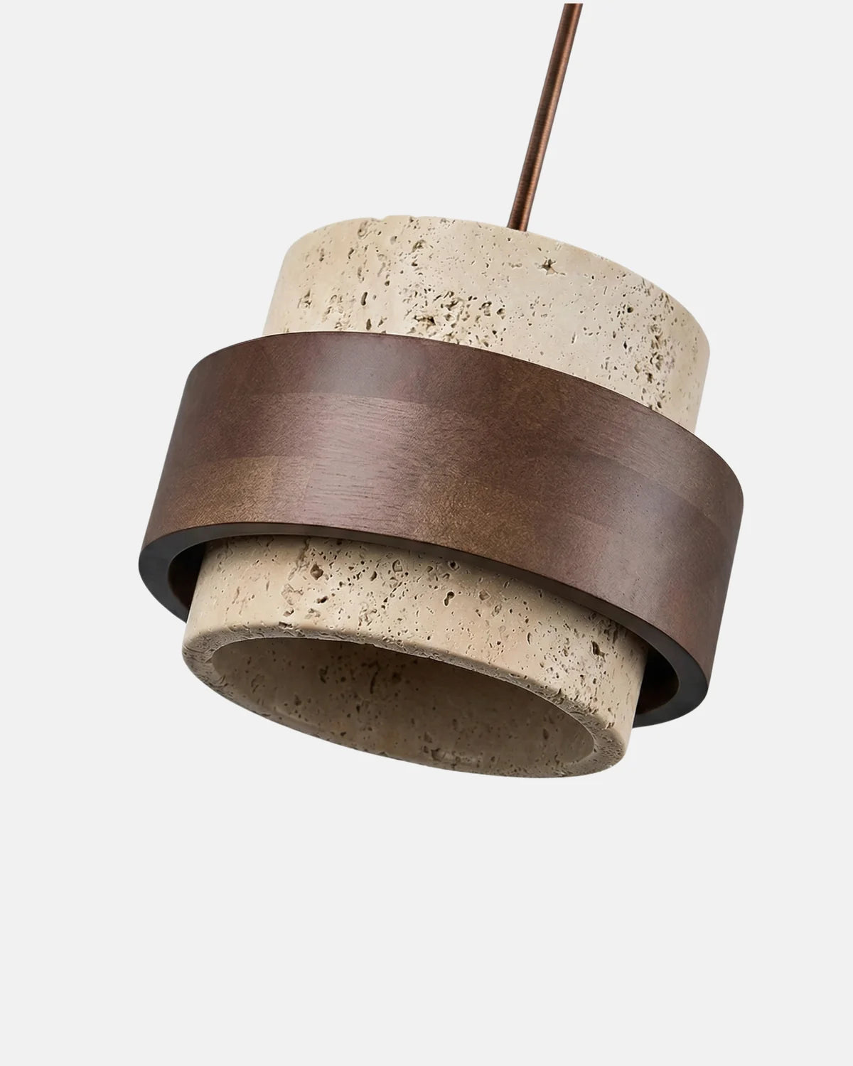 Roseau — Suspension multiple en pierre et noyer