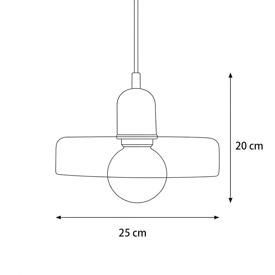 Schéma coté de Tanaisie — Suspension disque en verre