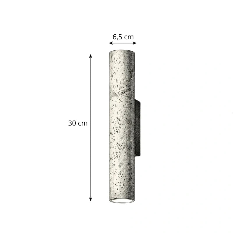 Schéma coté de Verveine — Applique colonne en pierre
