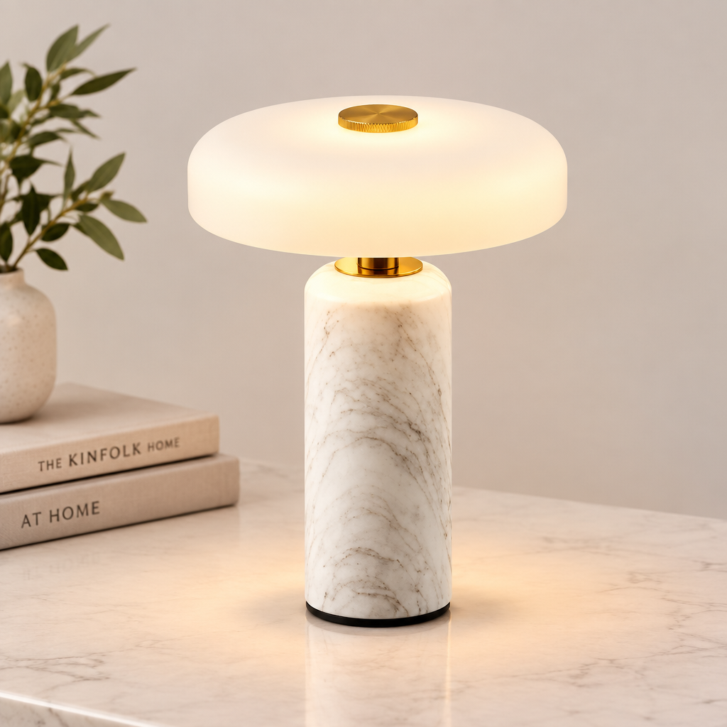 Statice — Lampe à poser en marbre