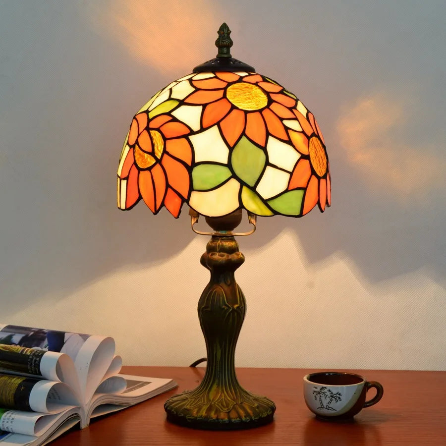 Véronique — Lampe à poser en vitrail