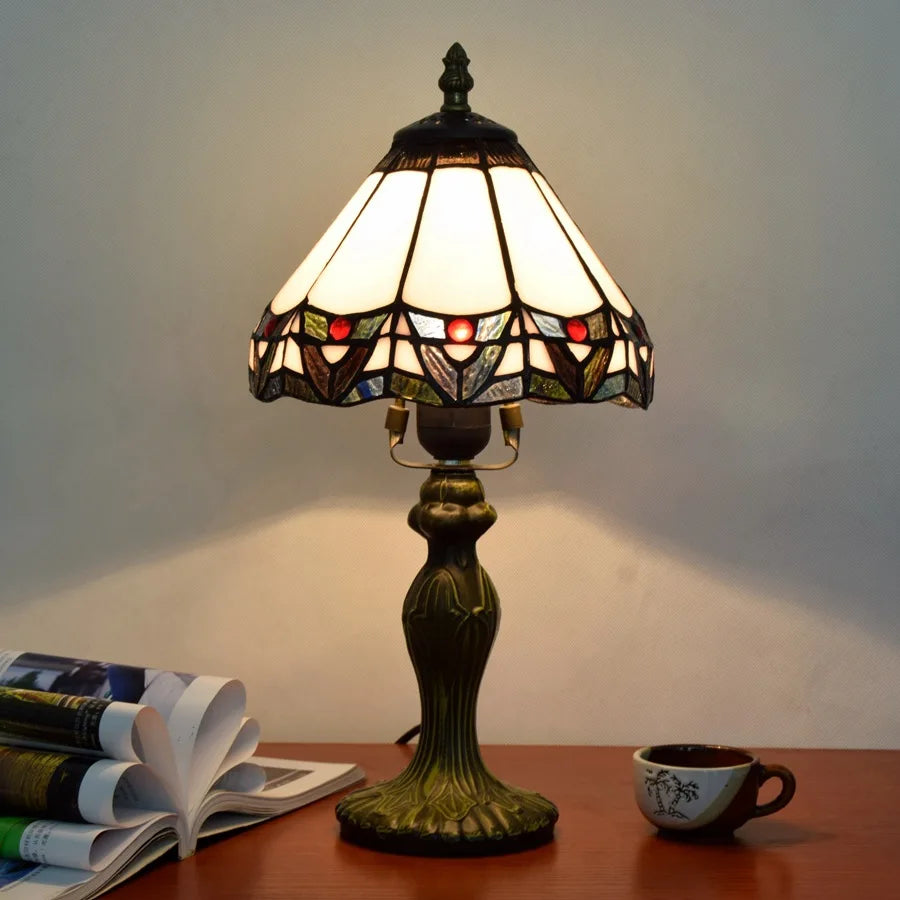 Véronique — Lampe à poser en vitrail