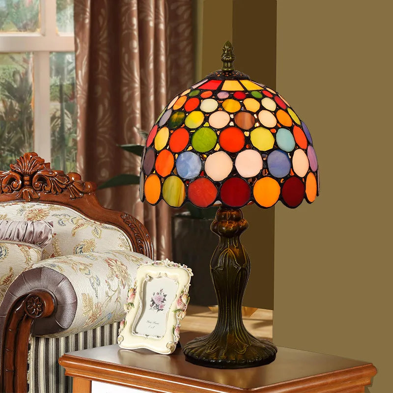 Véronique — Lampe à poser en vitrail