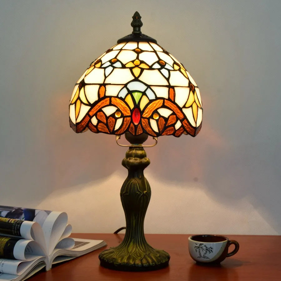 Véronique — Lampe à poser en vitrail