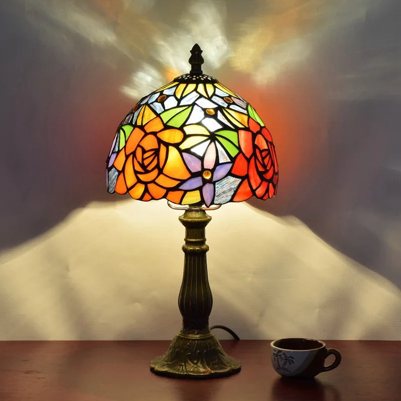 Véronique — Lampe à poser en vitrail